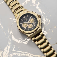 Thumbnail for AM264SS - MK4 GOLD WATCH / BLACK / STEEL BAND
