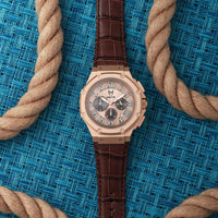 Thumbnail for AM1029CB - AMBASSADOR ROSE GOLD / ROSE / CROC BAND WATCH