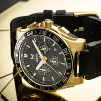 Thumbnail for GT002LB - GT GOLD / BLACK / LEATHER BAND