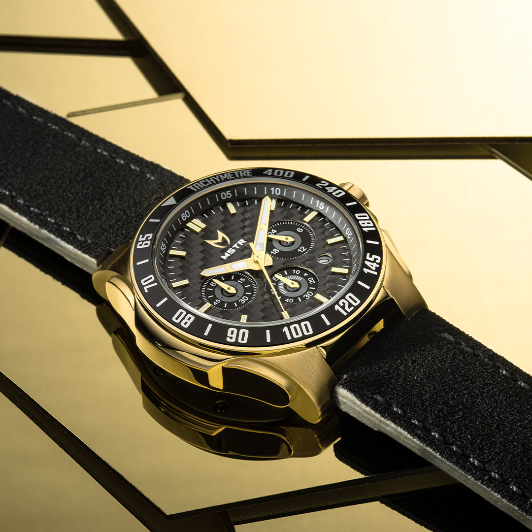 GT002LB - GT GOLD / BLACK / LEATHER BAND