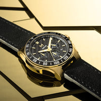 Thumbnail for GT002LB - GT GOLD / BLACK / LEATHER BAND