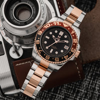 Thumbnail for VO117SS - VOYAGER SILVER / BROWN WATCH
