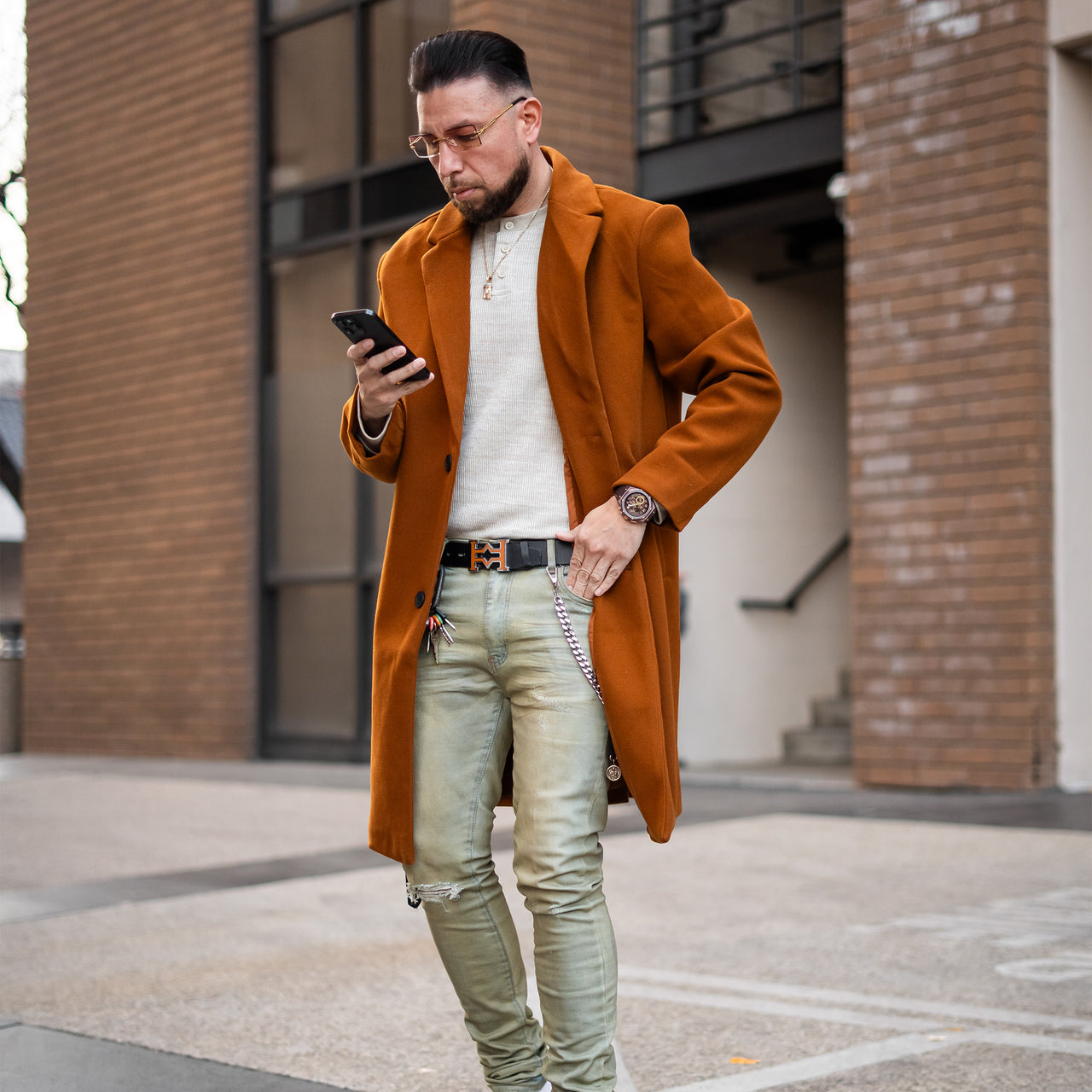 AM1052CJ - AMBASSADOR BROWN WATCH WITH LEATHER STRAP