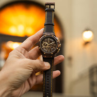 Thumbnail for AM1052CJ - AMBASSADOR BROWN WATCH WITH LEATHER STRAP