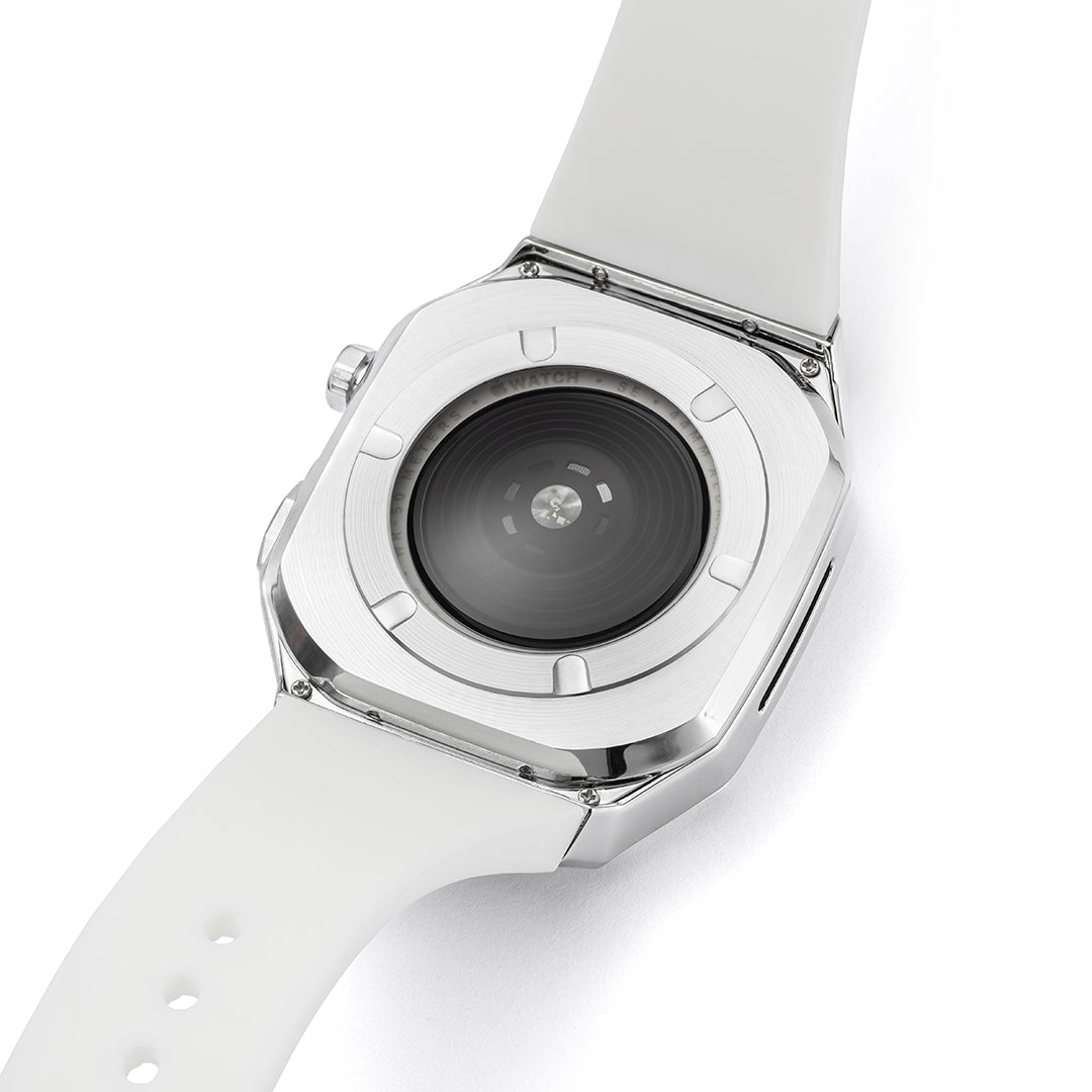 AG Trainer: White Apple Watch Case & Band 44mm