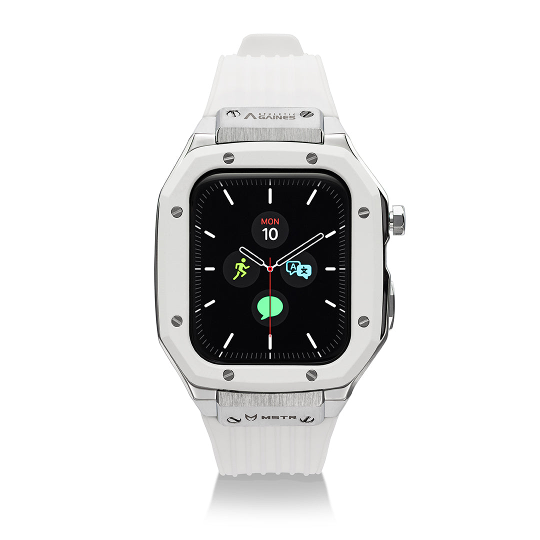 AG Trainer: White Apple Watch Case & Band 44mm