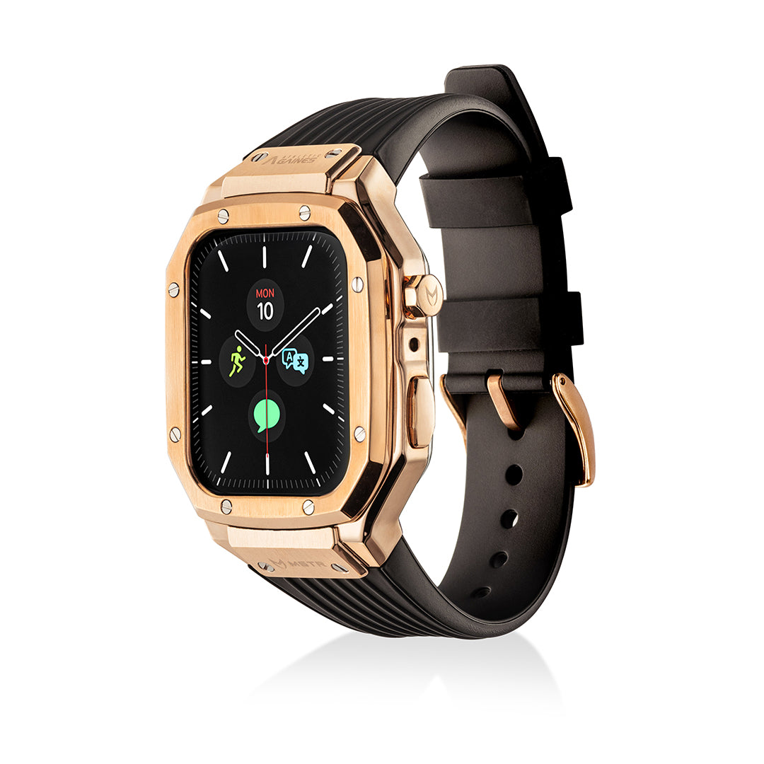 AG Trainer: Rose Gold Apple Watch Case & Band 44mm