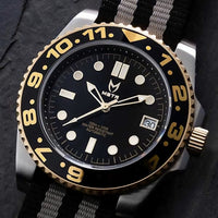 Thumbnail for VO105NS - AUTO VOYAGER SILVER / BLACK & GOLD / NATO BAND