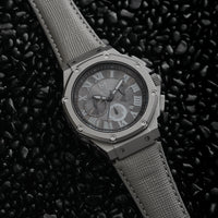 Thumbnail for AM1031LB - AMBASSADOR GUNMETAL / LEATHER BAND WATCH