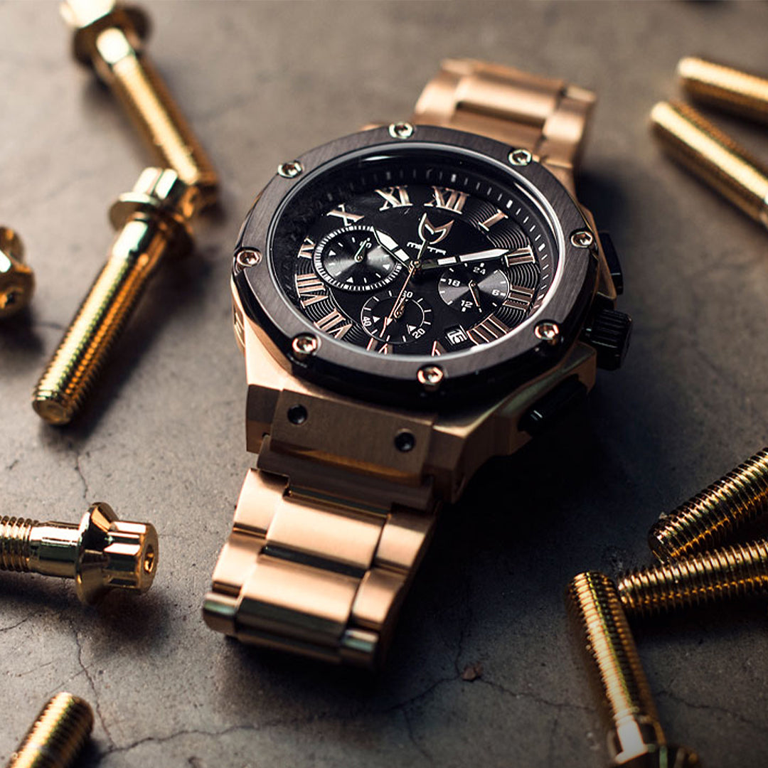 MSTR Ambassador 139SS Rose gold and black watch