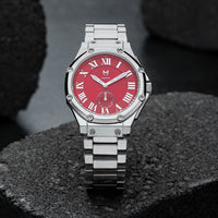Thumbnail for AU129SS - ULTRA SLIM SILVER / RED
