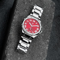Thumbnail for AU129SS - ULTRA SLIM SILVER / RED