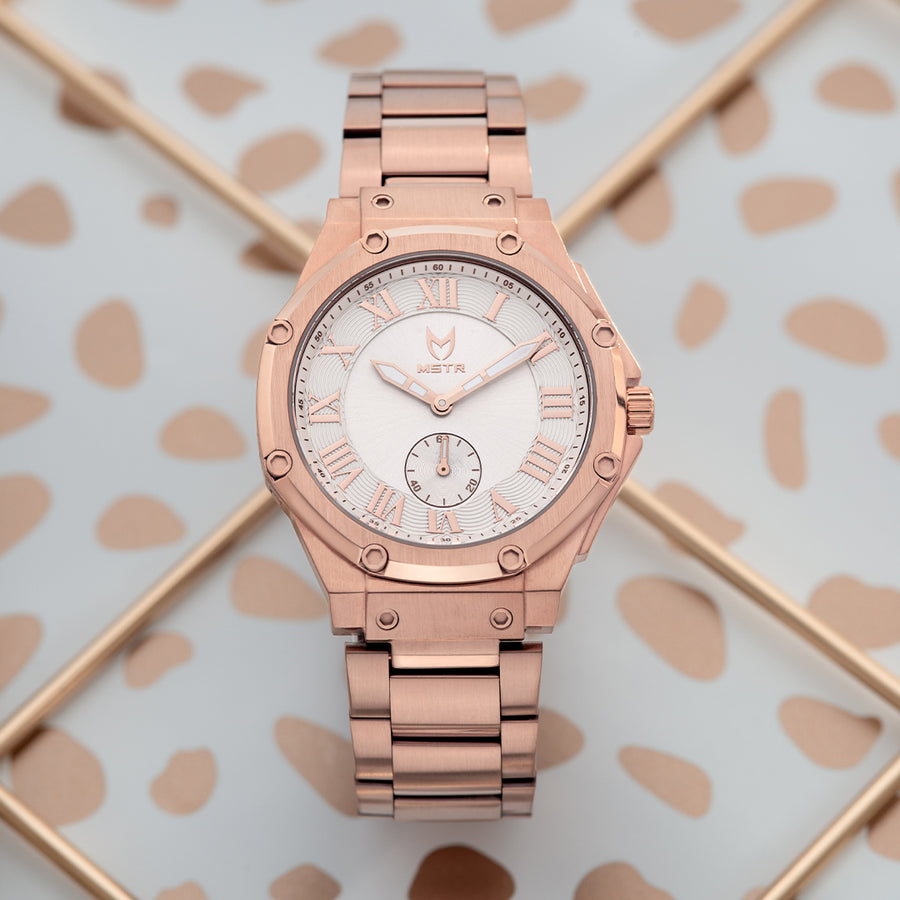 AU141SS - ULTRA SLIM ROSE GOLD / WHITE