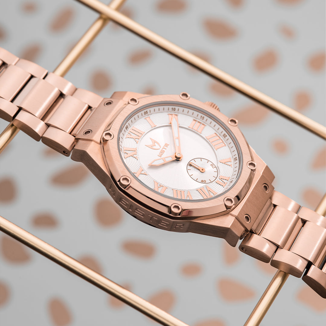 AU141SS - ULTRA SLIM ROSE GOLD / WHITE