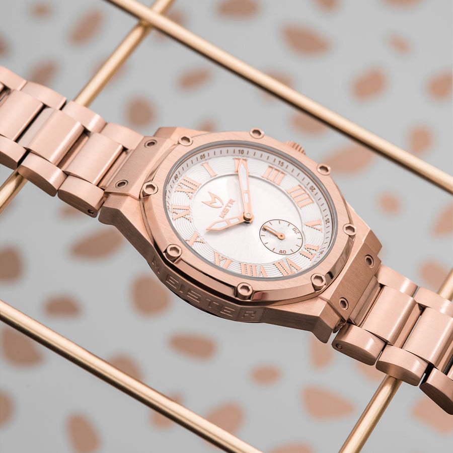 AU141SS - ULTRA SLIM ROSE GOLD / WHITE