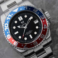 Thumbnail for VO107SS - AUTO VOYAGER SILVER / BLUE & RED / SS BAND