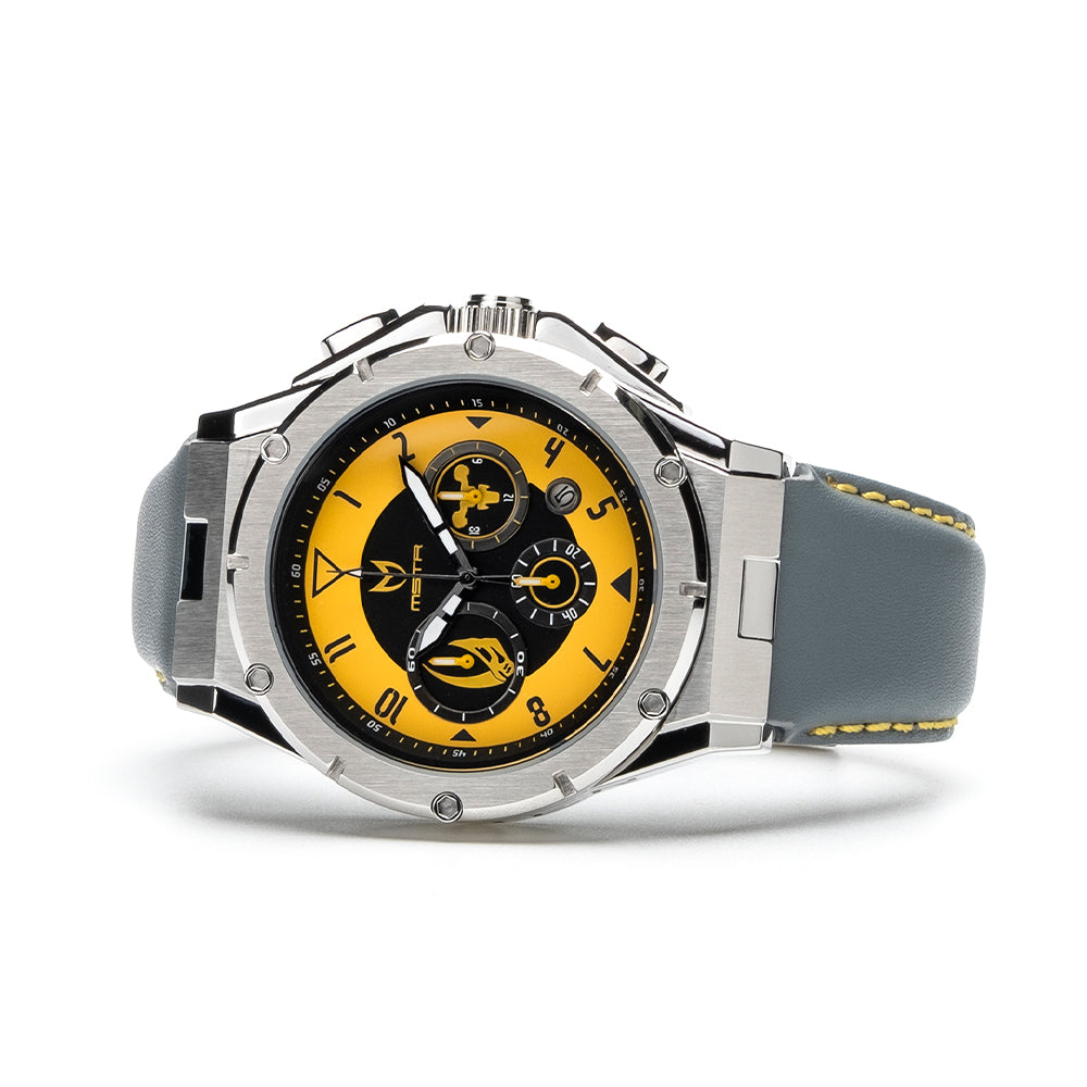AM249SW - AMBASSADOR MK3 RAZOR CREST SILVER / YELLOW