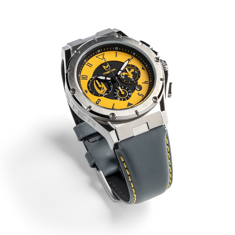 AM249SW - AMBASSADOR MK3 RAZOR CREST SILVER / YELLOW