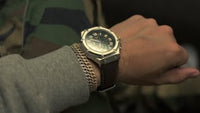 MSTR Ambassador 1037LB Silver watch with leather band model video