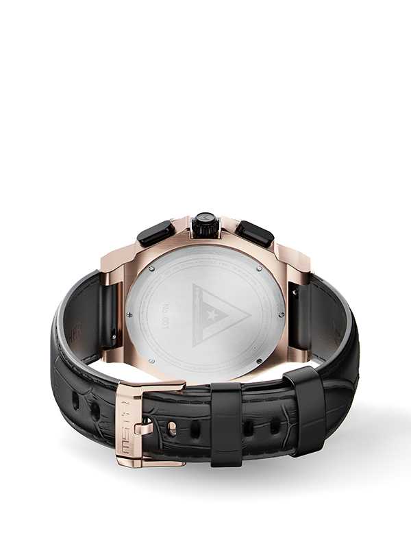 AM139CB - AMBASSADOR ROSE GOLD / BLACK / CROC STYLE BAND