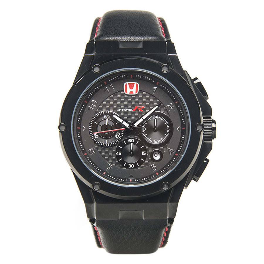 AM236TR - MK3 BLACK / BLACK CF / LEATHER BAND (Honda Type R)
