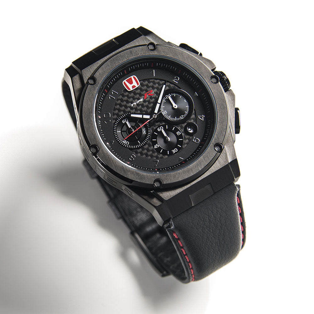 AM236TR - MK3 BLACK / BLACK CF / LEATHER BAND (Honda Type R)