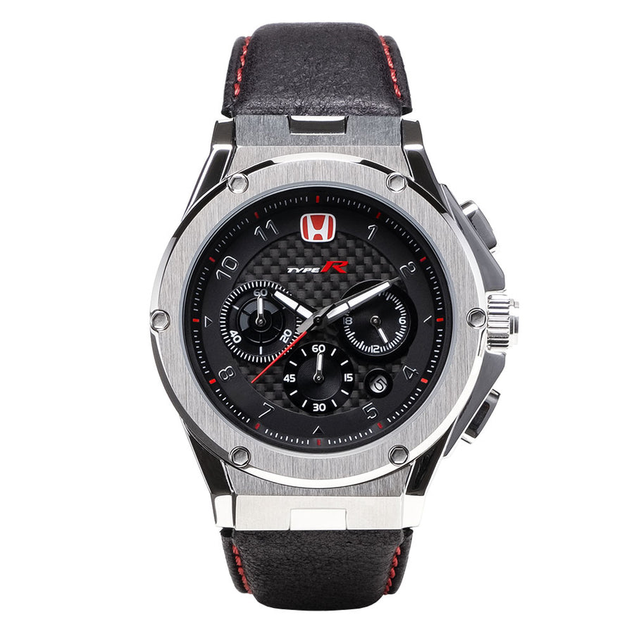 AM237TR - MK3 SILVER / BLACK CF / LEATHER BAND (Honda Type R)
