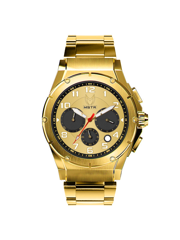 gold watch render front shot