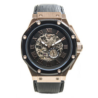 Thumbnail for AM303EL - AMBASSADOR ROSE GOLD AUTOMATIC / BLACK LEATHER BAND