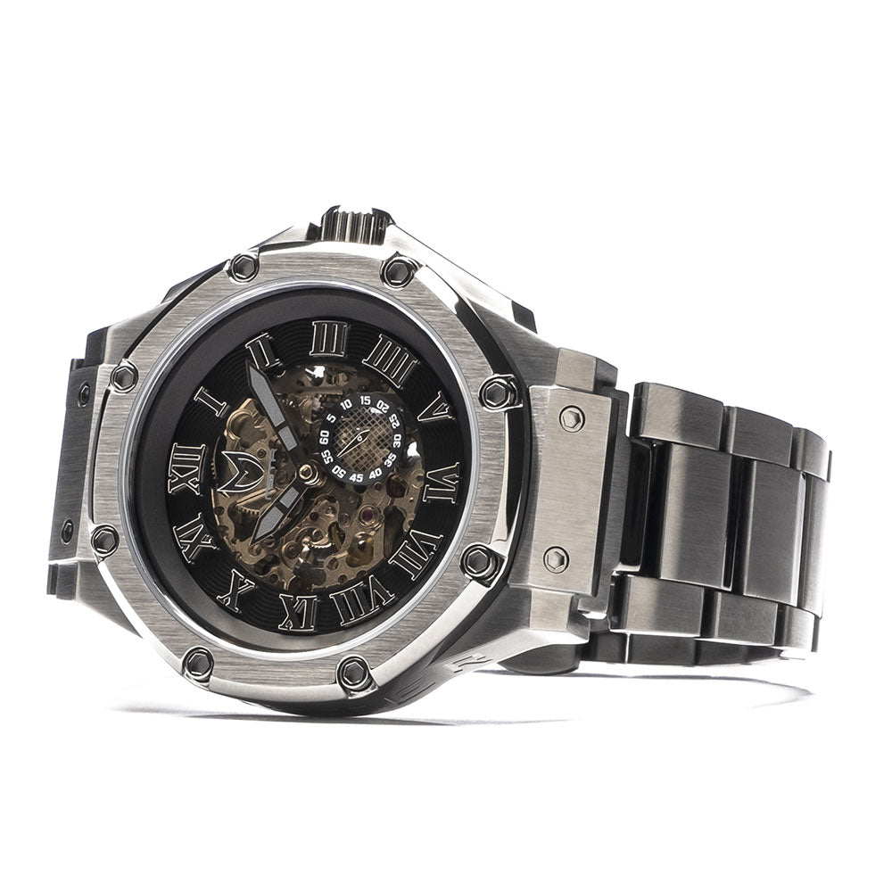 AM304SS - AMBASSADOR TITANIUM GREY AUTOMATIC / BLACK / SS BAND