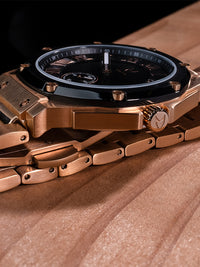 Thumbnail for AU116SS- ULTRA ROSE GOLD / BLACK / SS BAND