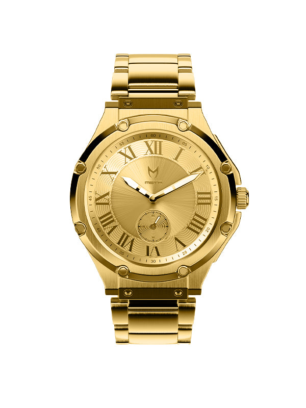 MSTR Ambassador Ultra Slim AU134SS 18k gold front watch render