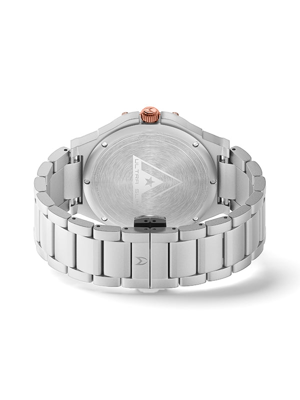 MSTR Ambassador Ultra Slim AU137SS Silver and copper back watch render
