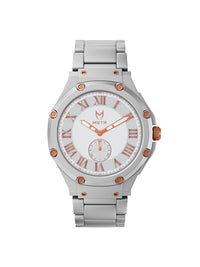 Thumbnail for MSTR Ambassador Ultra Slim AU137SS Silver and copper front watch render