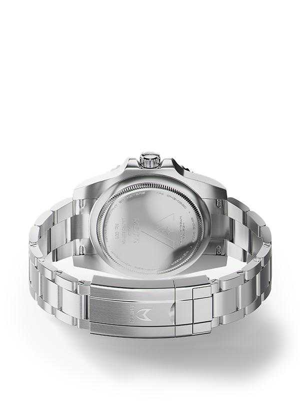 VO109SS - VOYAGER SILVER / BLACK & RED / SS BAND