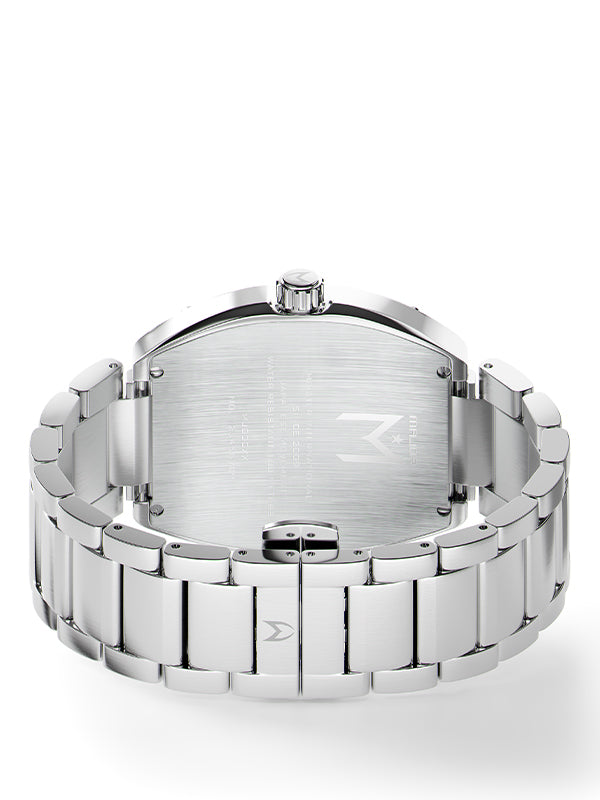 MJ128SS - MAJOR SILVER / RED / STEEL BAND