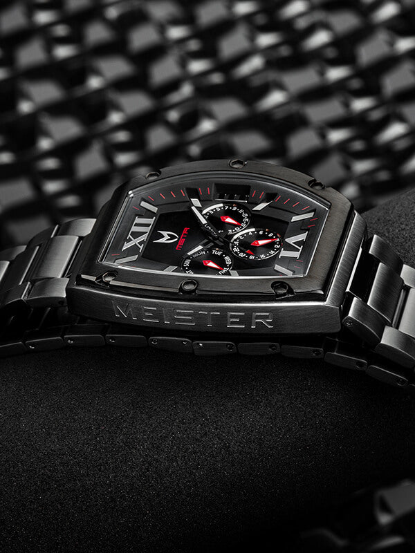 MJ129SS - MAJOR GUNMETAL / BLACK / STEEL BAND