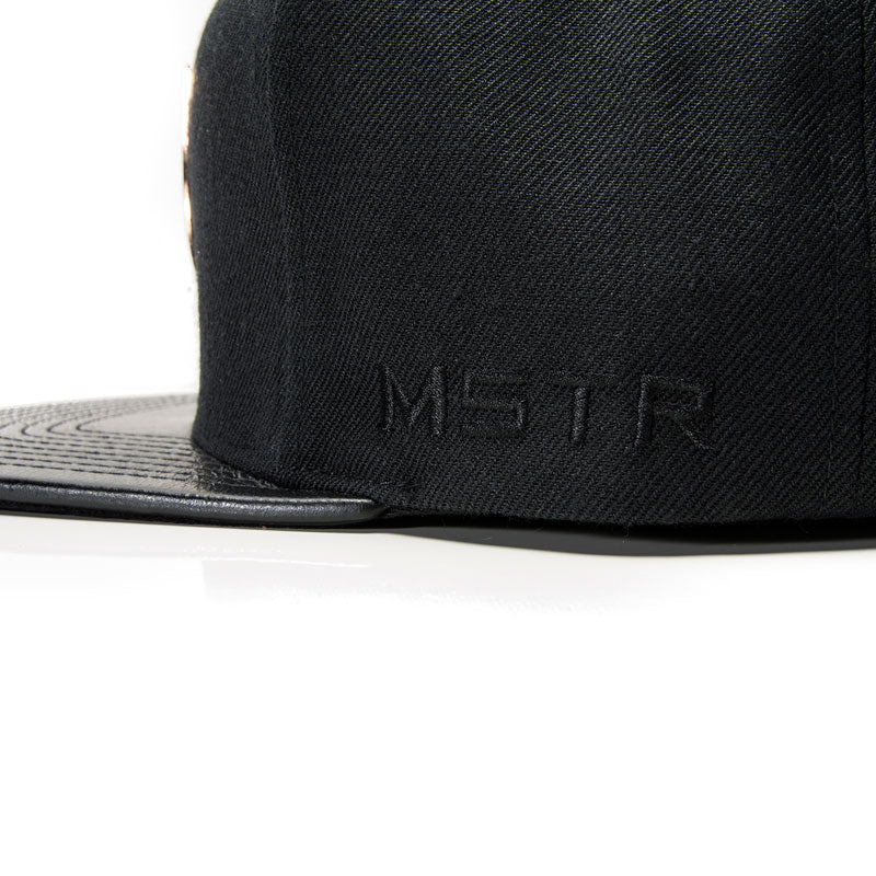 MSTR X Mitchell & Ness Snapback Hat - Rose Gold & Black