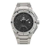Thumbnail for NOBLE AUTOMATIC / SILVER WITH CARBON FIBER - STAINLESS STEEL LINKS