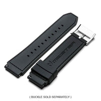 Thumbnail for SB208RL - BLACK CROC STYLE RUBBER BAND / BLACK STITCH