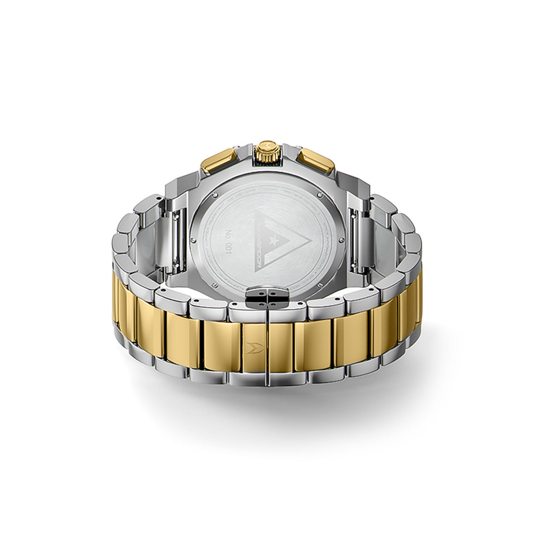 AM1032SS - AMBASSADOR SILVER / GOLD STEEL BAND WATCH