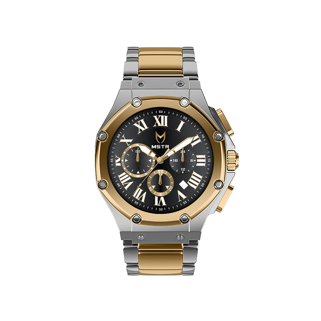 AM1032SS - AMBASSADOR SILVER / GOLD STEEL BAND WATCH