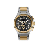 Thumbnail for AM1032SS - AMBASSADOR SILVER / GOLD STEEL BAND WATCH