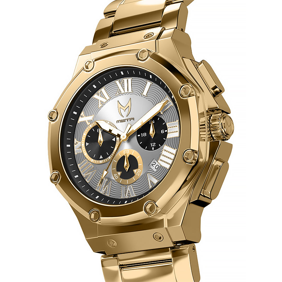 MSTR Ambassador 1039ss silver gold watch side render