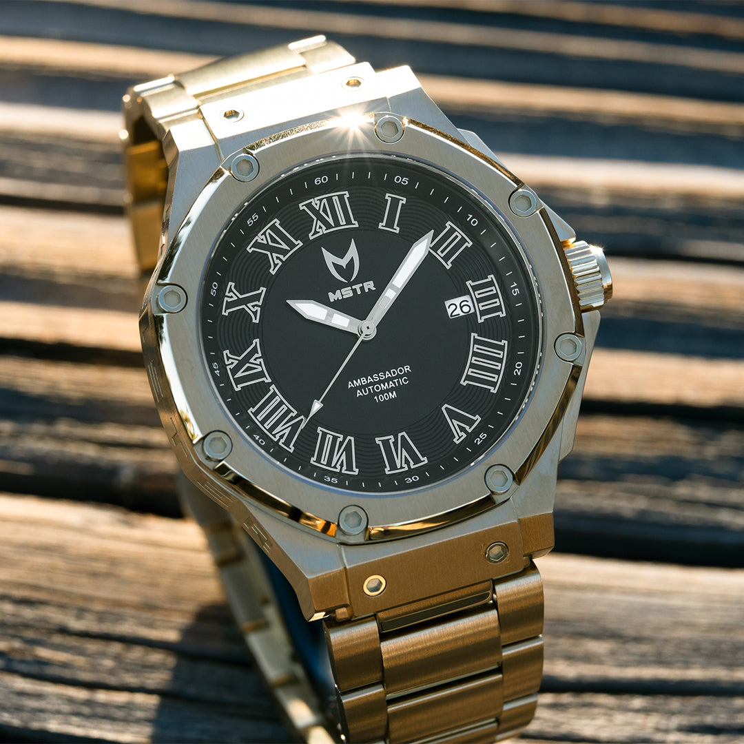 AM315SS - AUTOMATIC GOLD / STEEL BAND