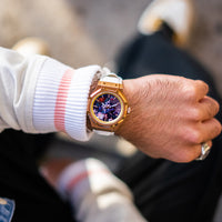 Thumbnail for AM406LB - 41 MM JAN VAN HUYSUM WATCH ROSE GOLD WITH LEATHER STRAP