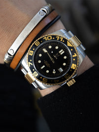 Thumbnail for VO105SS - AUTO VOYAGER SILVER / BLACK & GOLD / SS BAND