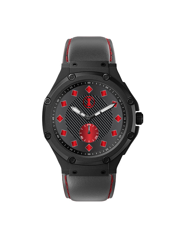 AU135MV - BLACK WIDOW ULTRA SLIM LEATHER BAND