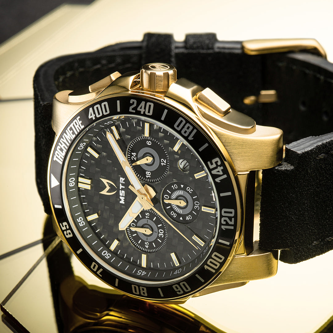 GT002LB - GT GOLD / BLACK / LEATHER BAND