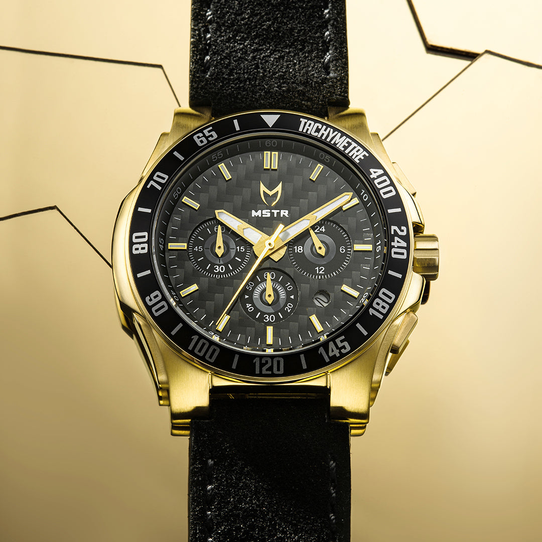 GT002LB - GT GOLD / BLACK / LEATHER BAND